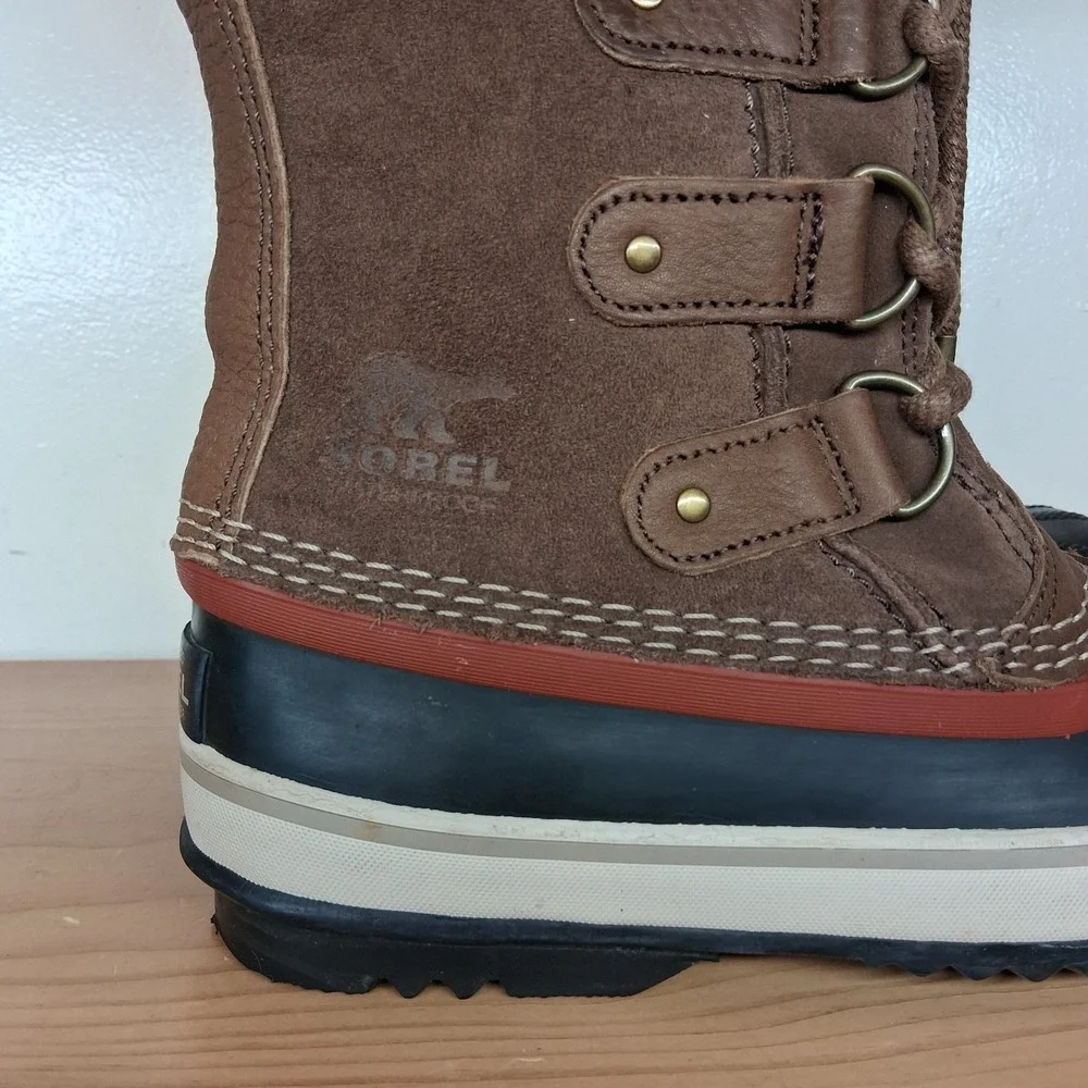 Sorel Joan of Arctic Faux Fur Waterproof Suede Leather Boots‎ Women's Size 6